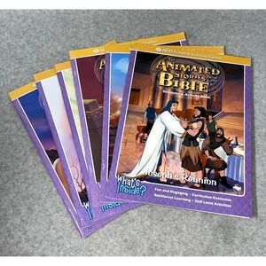 NEST Animated Bible Stories Activity Books Lot 6 Joseph Elijah Ruth Solomon NEW